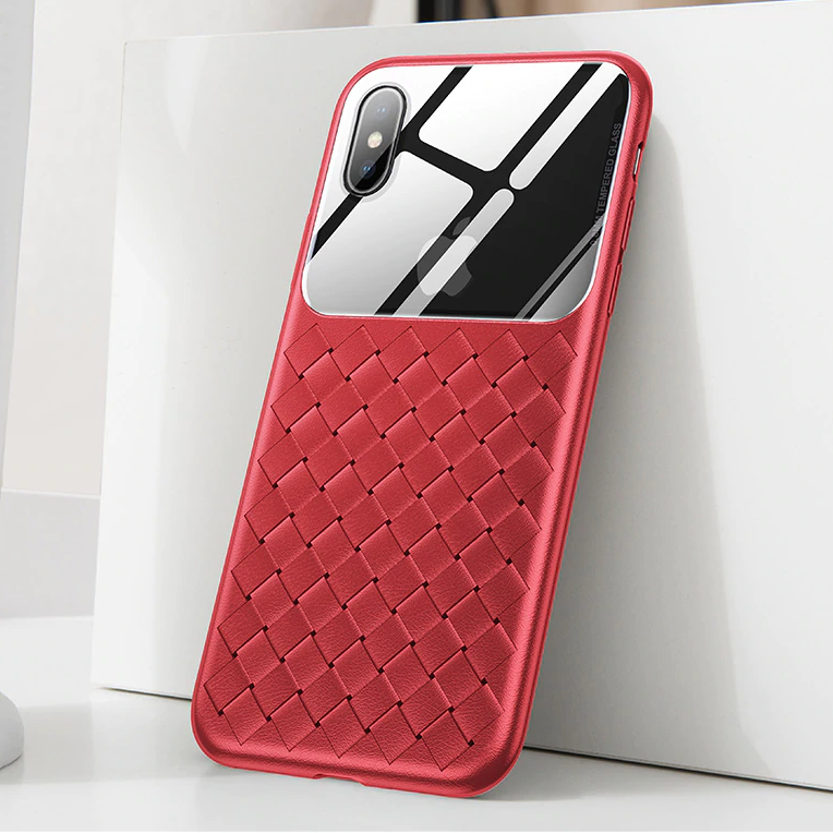 Baseus ® iPhone X Cross Knit Clear Window Case casemarts