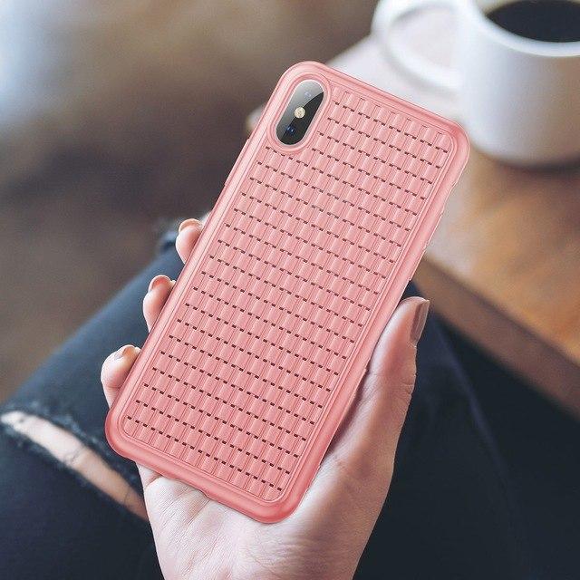 Baseus ® iPhone XS Max Knitted Breathing Soft Case casemarts