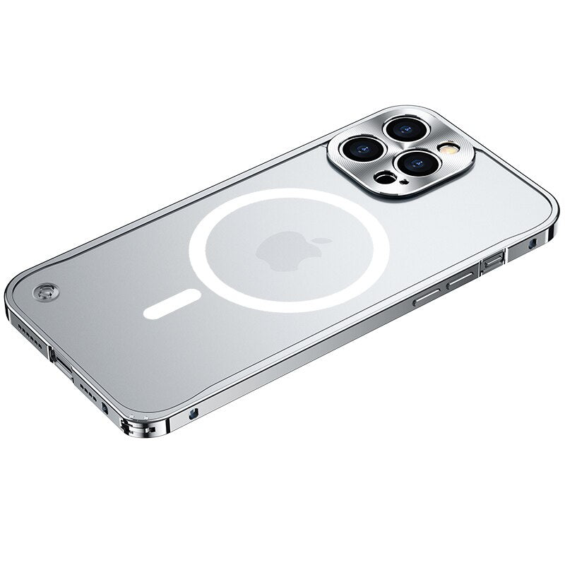 iPhone 14 Pro Frosted Glass Magsafe Edition Magnetic Bumper Case casemarts