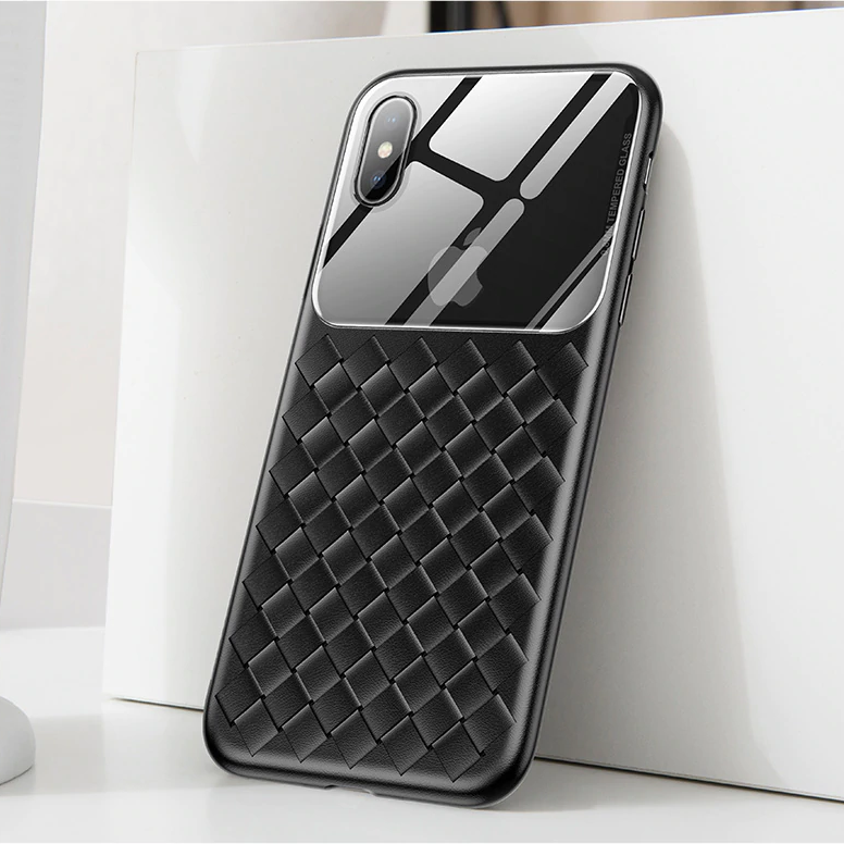 Baseus ® iPhone X Cross Knit Clear Window Case casemarts