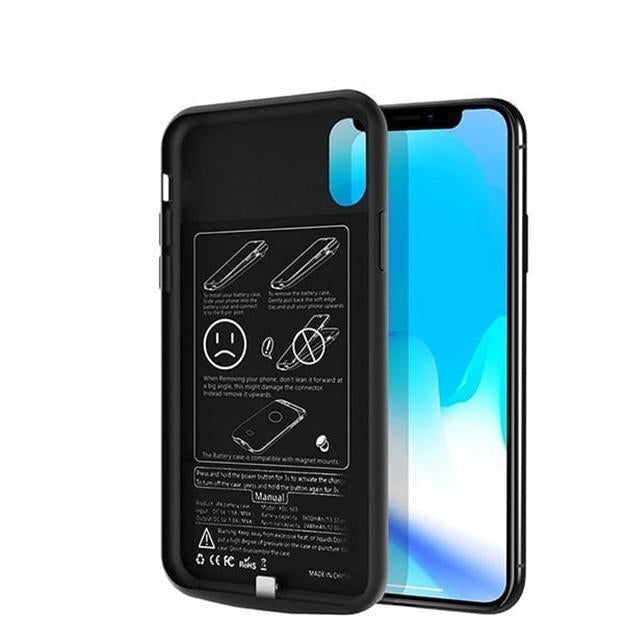 iPhone X Series  (3 in 1 Combo)  Battery Shell Case + Tempered Glass + Camera Lens Guard casemarts