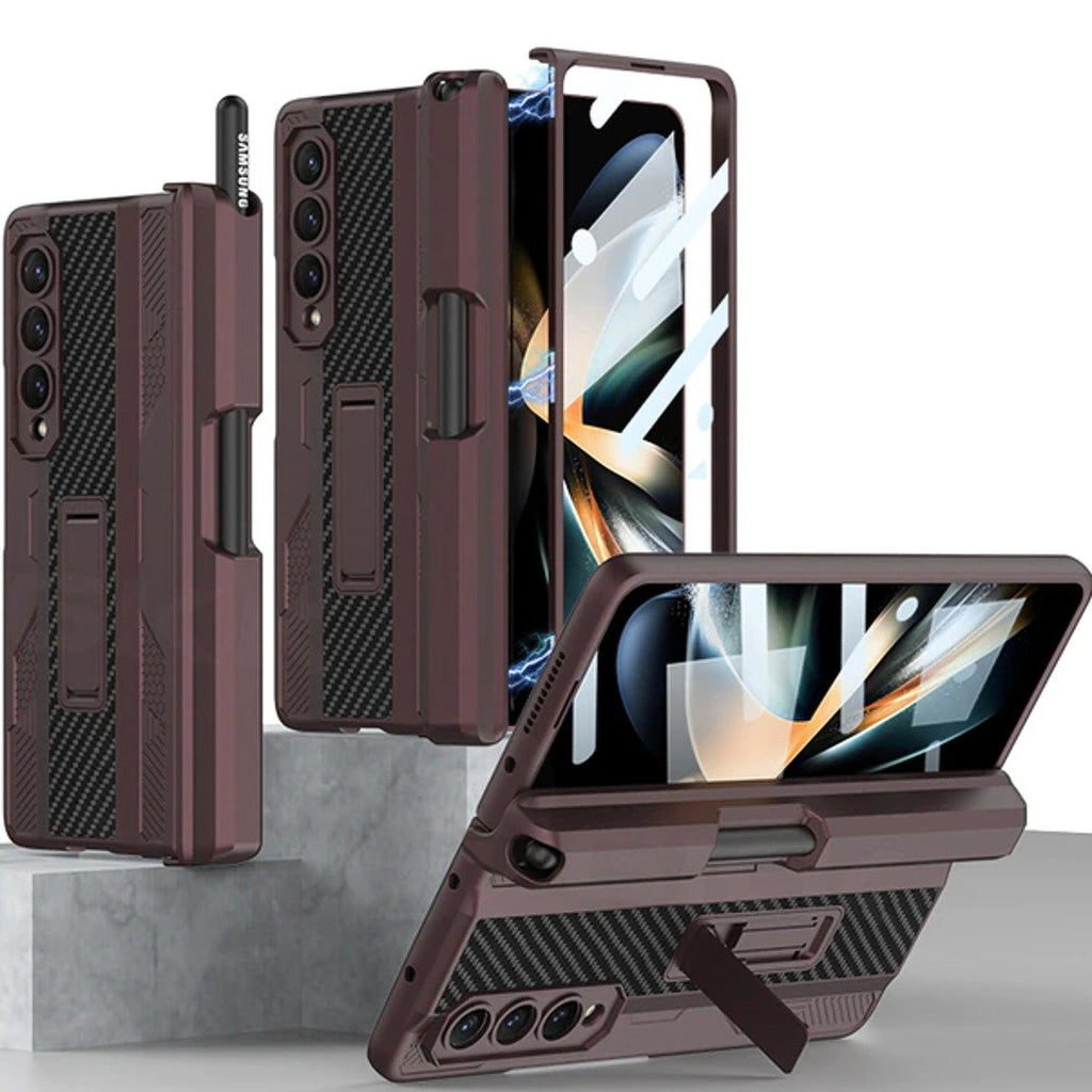 Galaxy Z Fold4 Armor Kickstand Case With Pen Holder casemarts