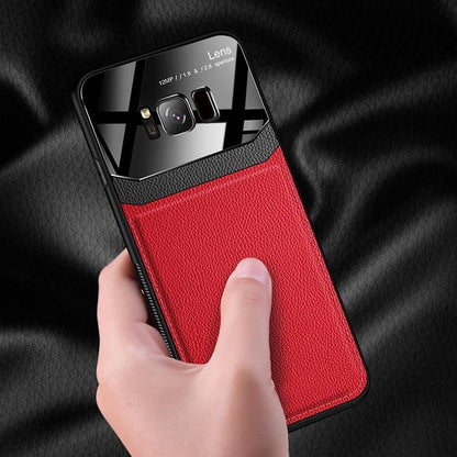 Galaxy S8 Plus Sleek Slim Leather Glass Case casemarts