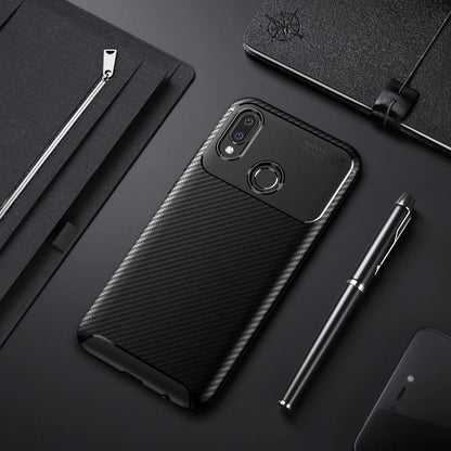 Galaxy A20 Frosted Carbon Fiber Shockproof Soft Case casemarts