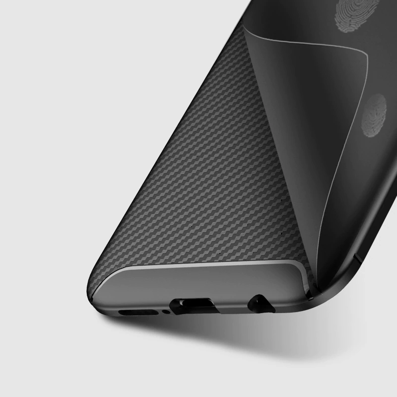 Galaxy A20 Frosted Carbon Fiber Shockproof Soft Case casemarts