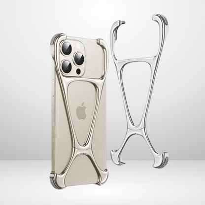 Zinc Alloy Metal Removable X Type Rimless Case for iPhone