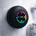 MINI BLUETOOTH SHOWER SPEAKER WITH RGB LIGHTS | WATERPROOF SUCTION CUP | WIRELESS BATHROOM MUSIC PLAYER WITH MIC