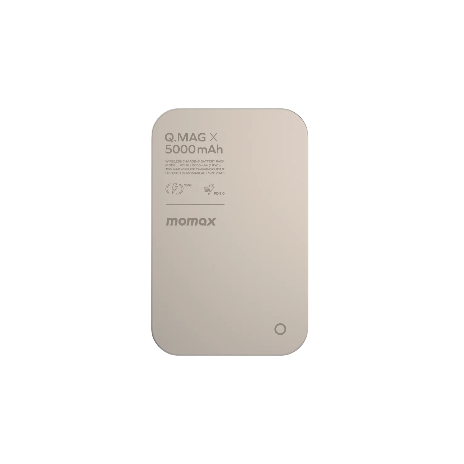 MOMAX Q.MAG X Metal Magnetic Wireless Charger 5000mAh/10000 mAh Cell Phone Power Bank Compatible with MagSafe