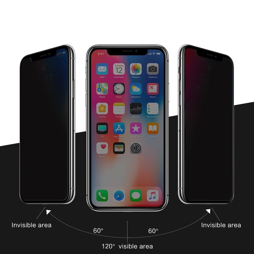 iPhone X Privacy Tempered Glass Screen Protector [Anti-Spy Glass] casemarts