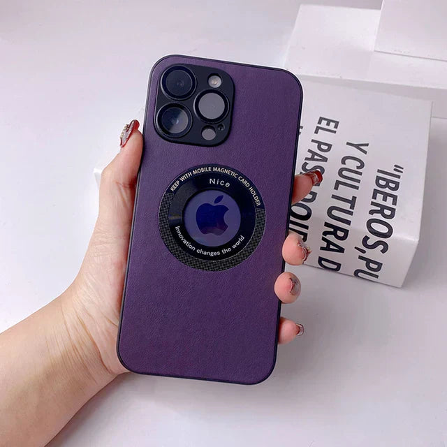 Luxury Leather Matte Case for iPhone pipi