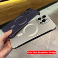 Rimless Magnetic Anti-drop Phone Case For iPhone pipi