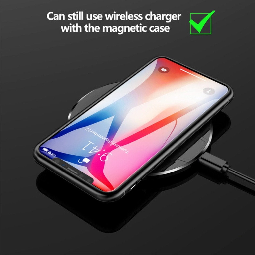 iPhone X Series Electronic Auto-Fit (Front+ Back) Glass Magnetic Case casemarts