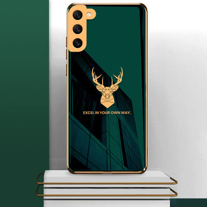 Galaxy S22 Plus Electroplating Staggard Glass Pattern Case casemarts