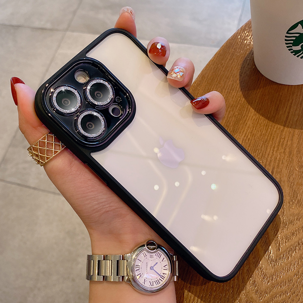 iPhone 14 Series - Diamond Camera Lens Clear Bumper Case casemarts