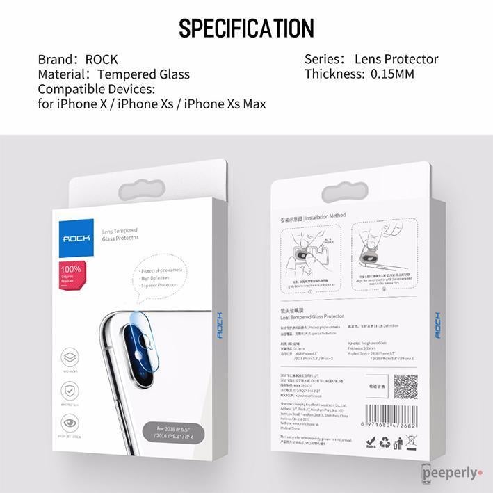 Rock ® iPhone XS Camera Lens Glass Protector casemarts