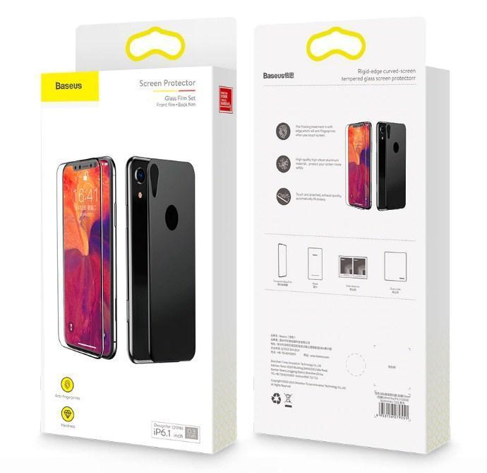Baseus ® iPhone XR Ultra-thin Back Tempered Glass casemarts