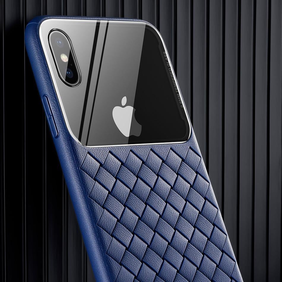 Baseus ® iPhone X Cross Knit Clear Window Case casemarts