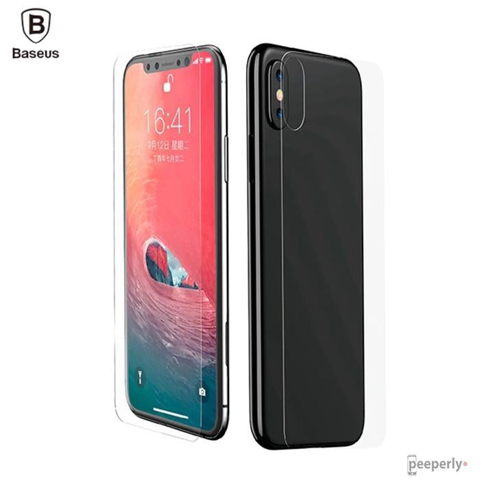 Baseus ® iPhone XS Max Tempered Glass (Front +Back Glass) casemarts