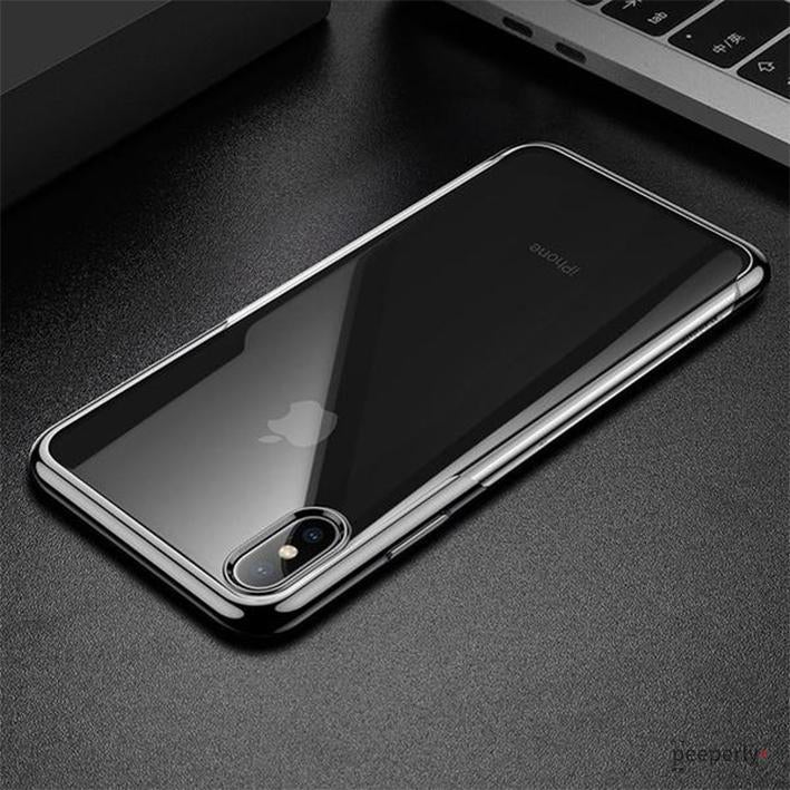 Baseus ® iPhone XS Max Ultra-Thin Transparent Sparkling Edge Case casemarts