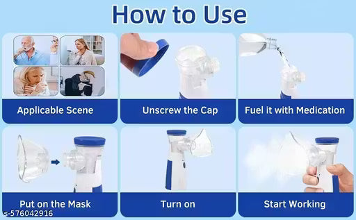 Rechargeable Mesh Portable Nebulizer for Adults & Kids – Compact Mist Inhaler