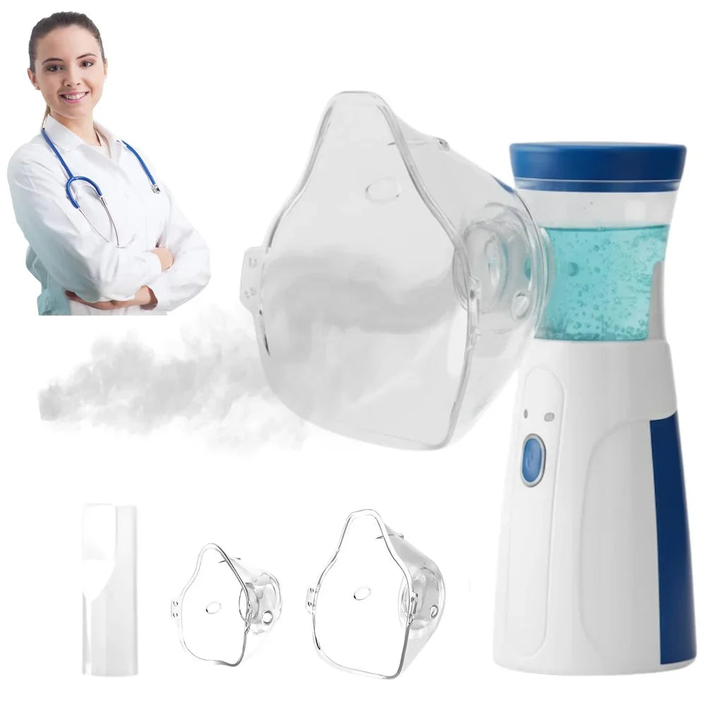 Rechargeable Mesh Portable Nebulizer for Adults & Kids – Compact Mist Inhaler