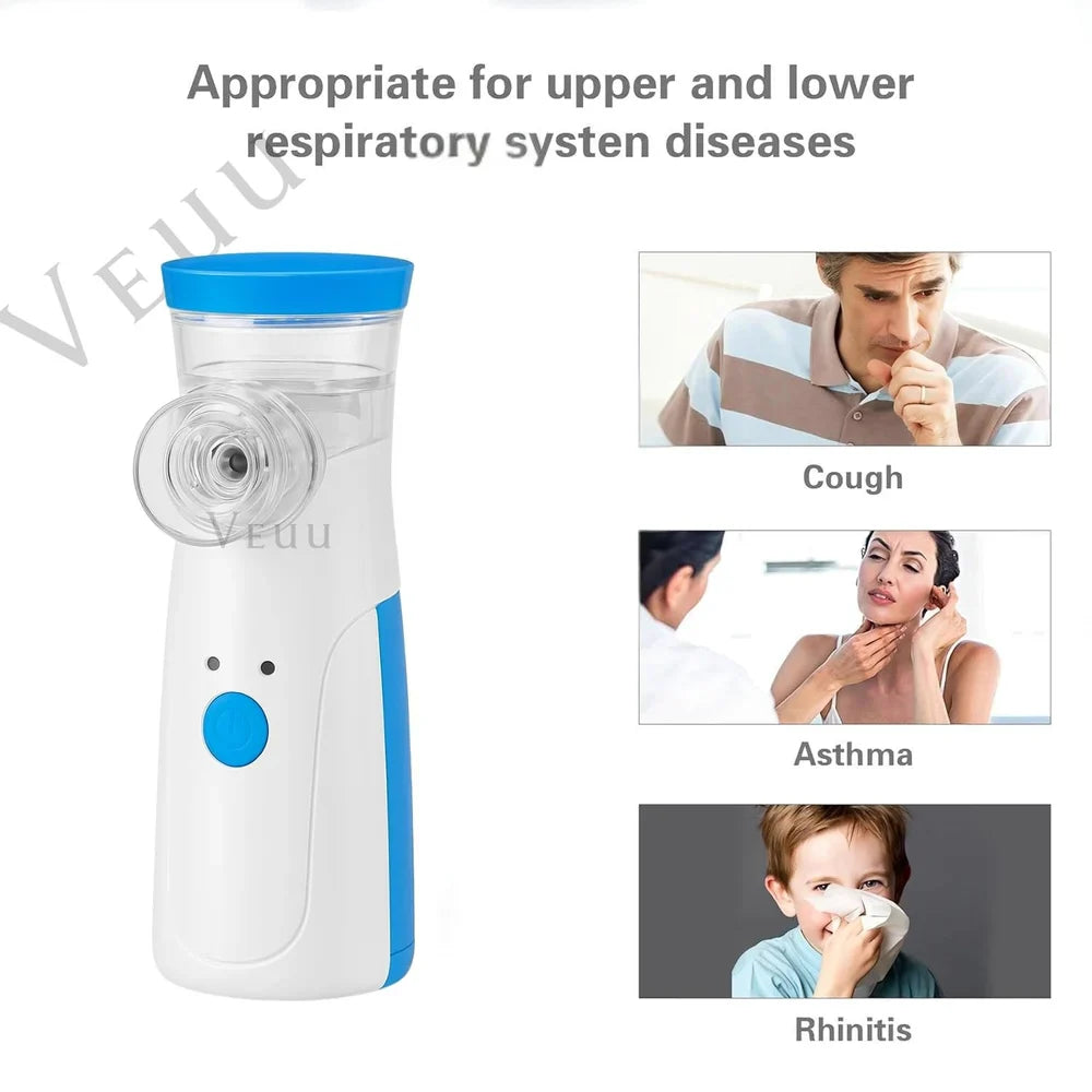 Rechargeable Mesh Portable Nebulizer for Adults & Kids – Compact Mist Inhaler