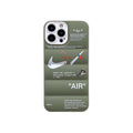 Green NK x OW Puffer Case iPhone Case NIGHT LABEL