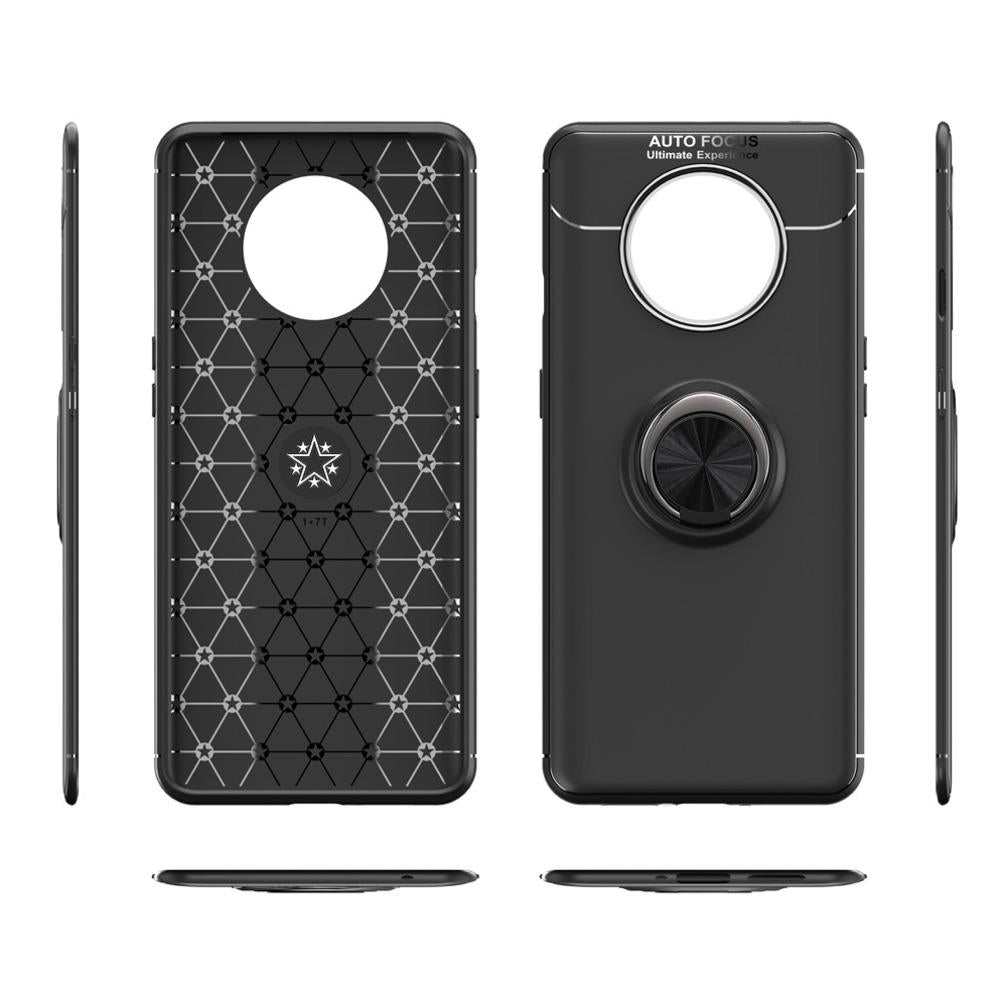 OnePlus 7T Metallic Finger Ring Holder Matte Case casemarts