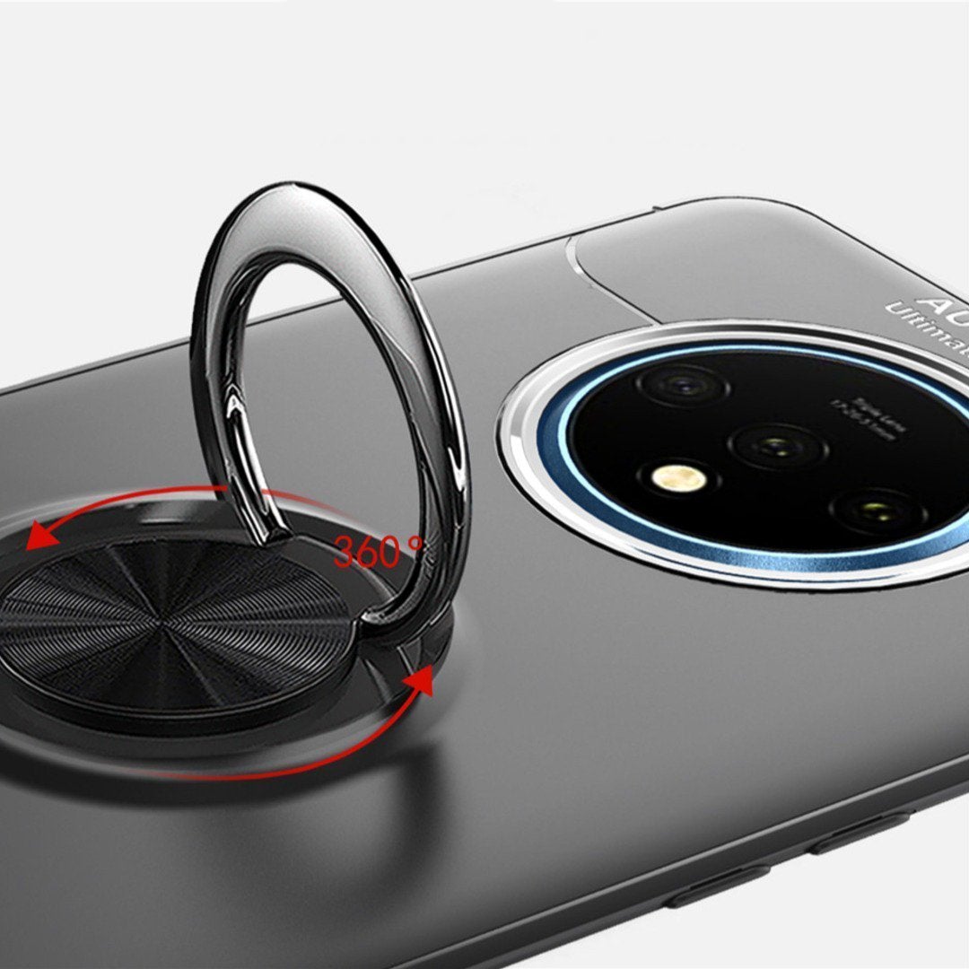 OnePlus 7T Metallic Finger Ring Holder Matte Case casemarts